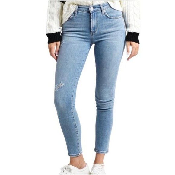 Agolde Sophie Mid-Rise Skinny Jeans Womens Size 26 Blue Denim - Picture 1 of 8